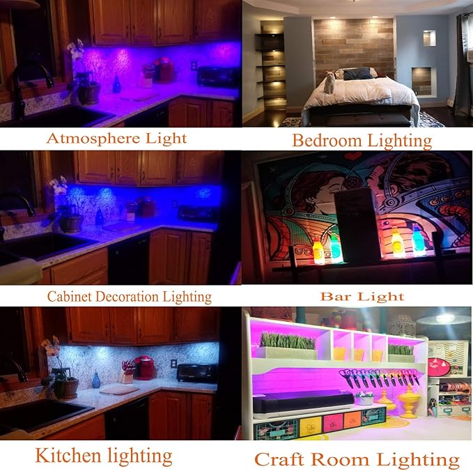 AIBOO Color Changing Christmas Xmas Decor Under Cabinet LED Lighting IR Remote - Image 7