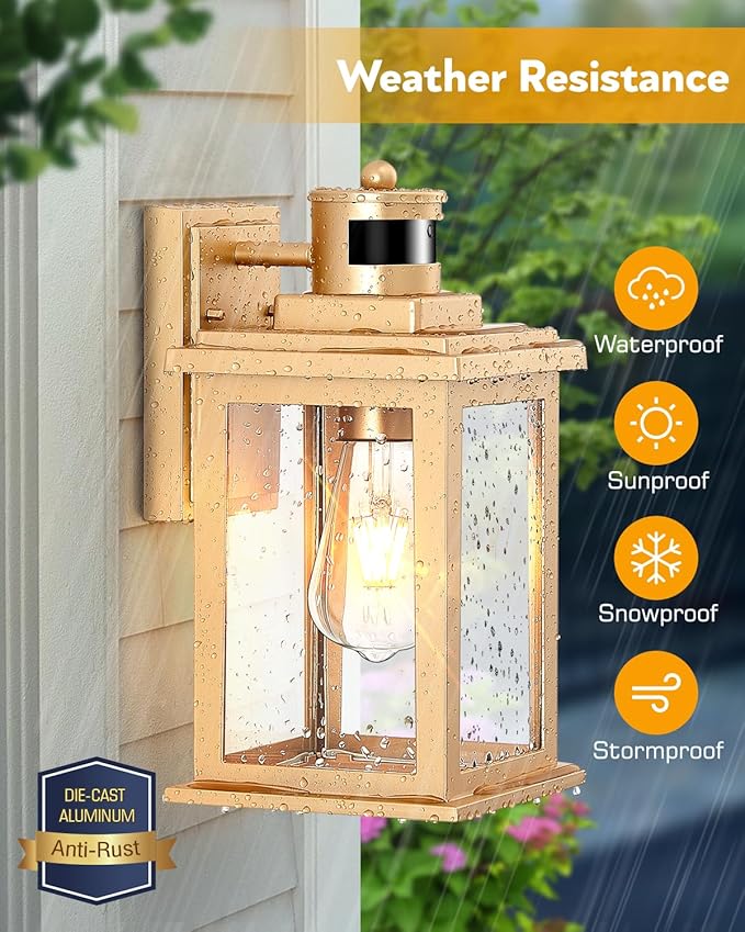 VIANIS Motion Sensor Outdoor Wall Lights Sconce, 2 Pack Dusk to Dawn Outdoor - Image 5