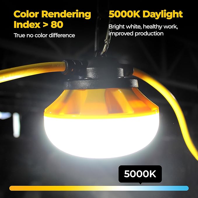 3 Prong LED String Lights with Switch: 100FT Linkable ETL Certified Bright Work - Image 8