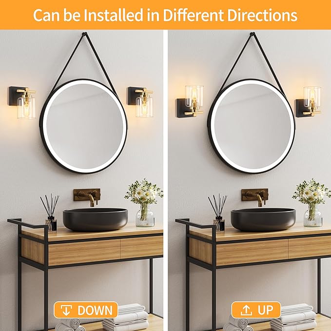 1 Light Modern Bathroom Light Fixtures Over Mirror, E26 Socket - Image 4