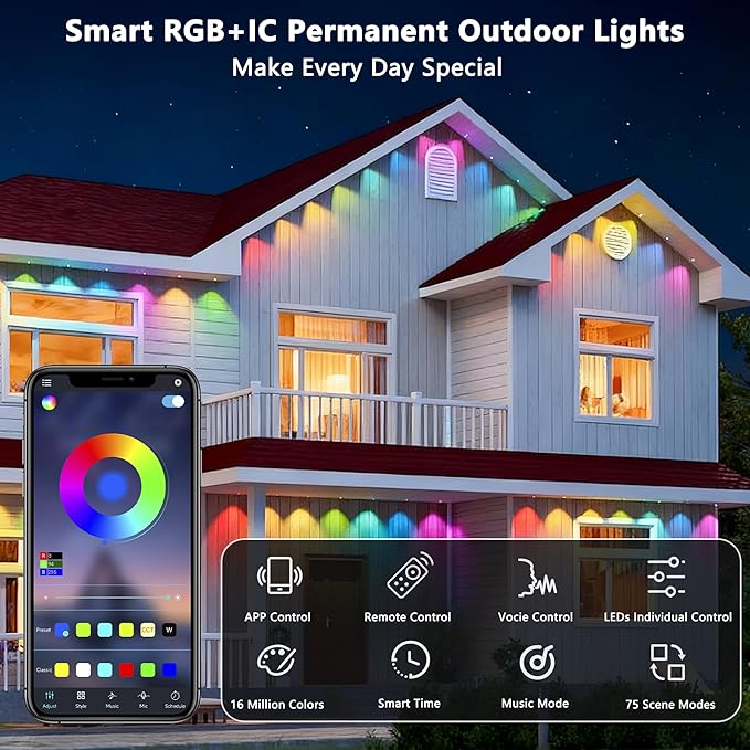 Permanent Outdoor Lights, 100ft - Image 3