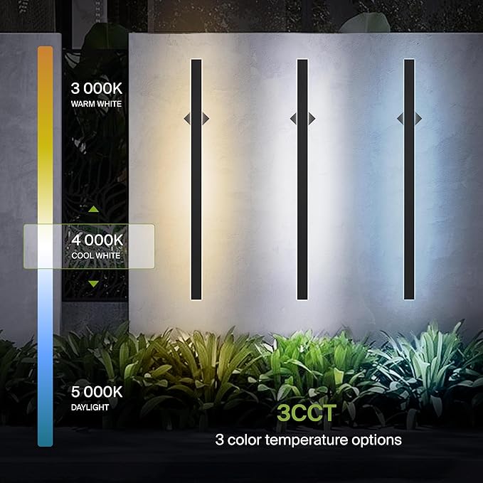 ASD LED 72" Long Wall Mount Light Fixture, Outdoor & Indoor Linear Sconce | 3CCT - Image 5