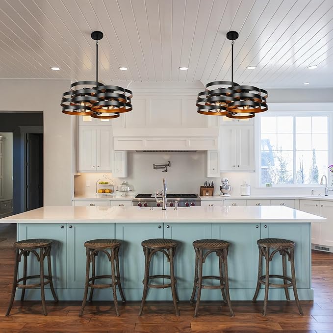 6-Light Modern Farmhouse Chandeliers - Image 3