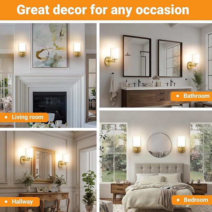 Battery Operated Wall Sconce Set of 2, Wireless Wall Sconce - Image 8