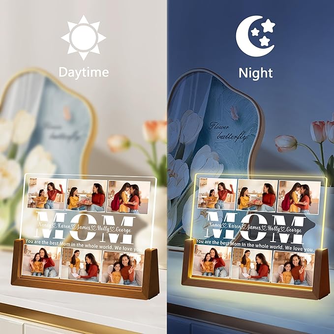 Custom Mom Gifts for Mothers Day from Daughter Son Kids, Personalized Acrylic - Image 4