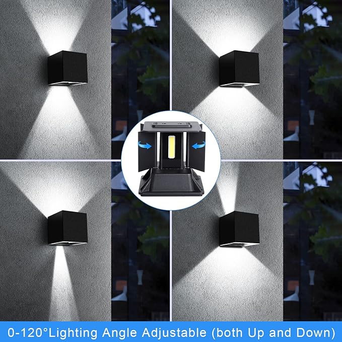 Juyace 20W 6000K LED Sconce Wall Up and Down Exterior Lighting hardwire No - Image 3