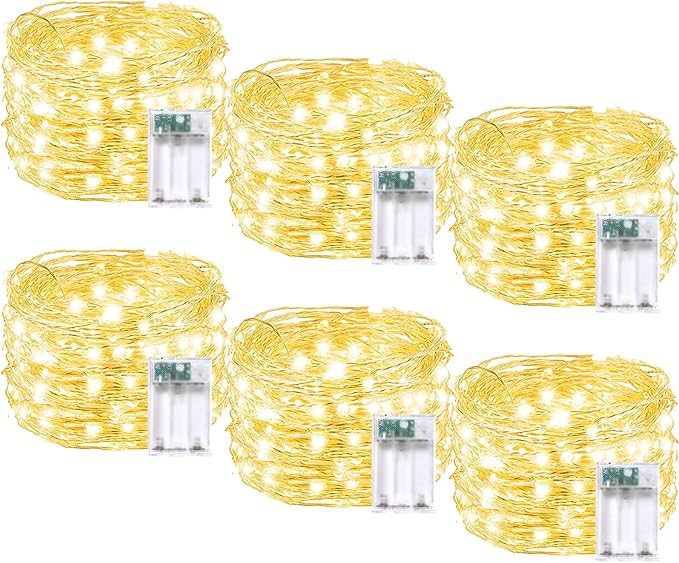6 Pack Fairy Lights Battery Operated by BOSSERN