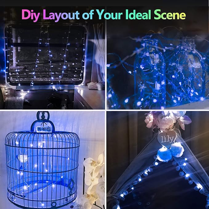 4 Pack 20FT 60LED Christmas Battery Operated Fairy Lights - Image 6