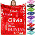 Gudina Personalized Name Blankets and Throws, Custom Blanket by Gudina