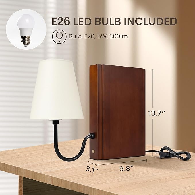 AELS Wooden Bookshelf Lamp - Image 2