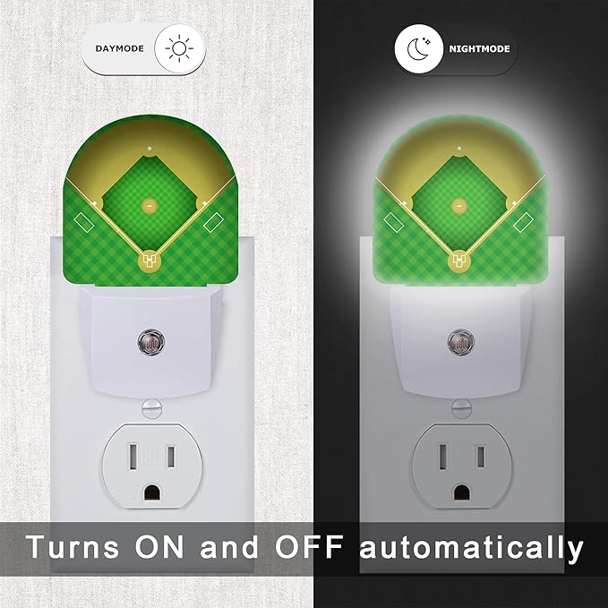Baseball Night Light, Sport Field Night Lights Plug into Wall Decor - Image 4