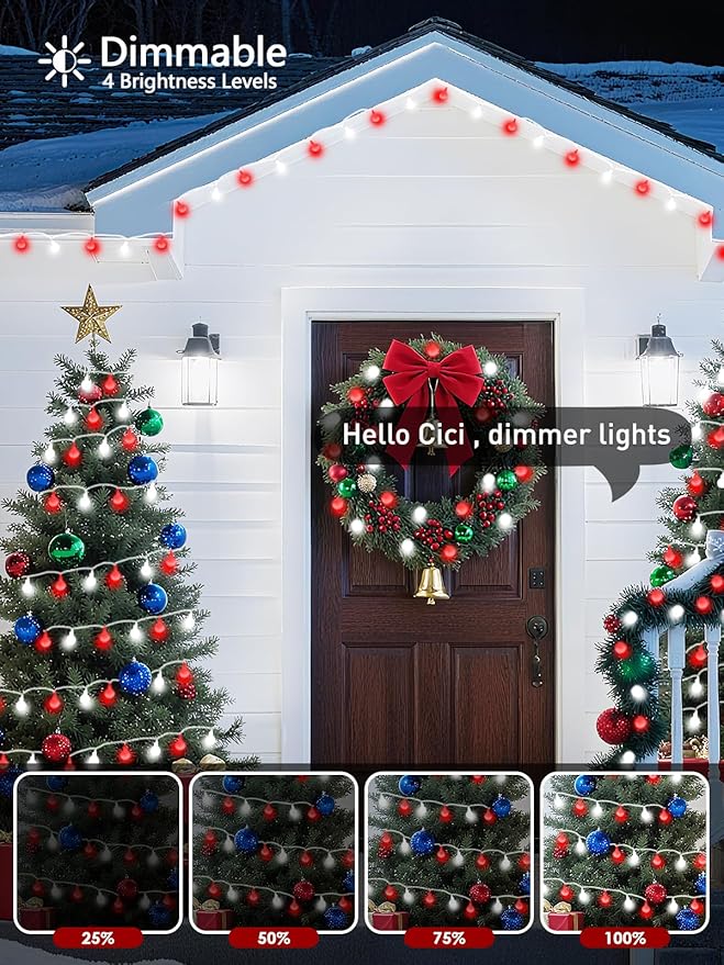 2025 New Connectable 43FT Smart Voice Controlled Christmas String Lights Indoor - Image 4