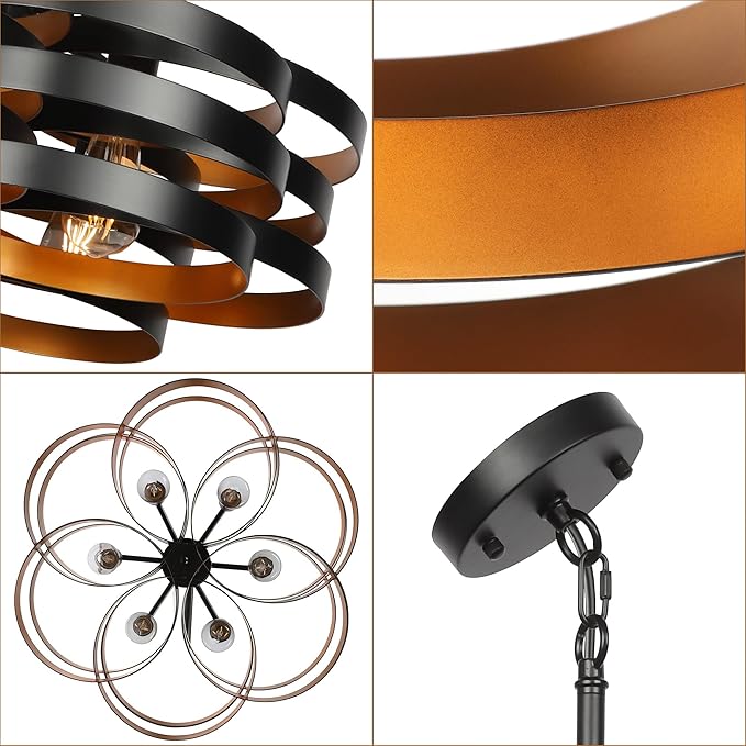 6-Light Modern Farmhouse Chandeliers - Image 7