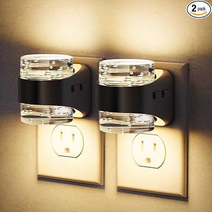 JandCase LED Night Light, Bubble Night Lights Plug into Wall, Night Light Warm by JandCase