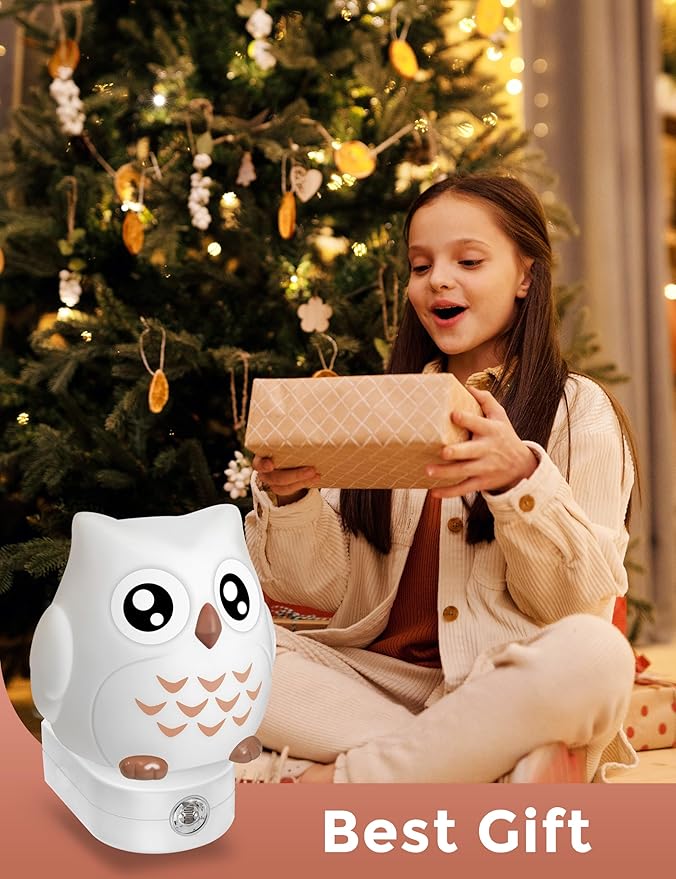 L LOHAS LED Owl Night Light for Kids, 3D Owl Night Light Plug in Wall, Dusk to - Image 8