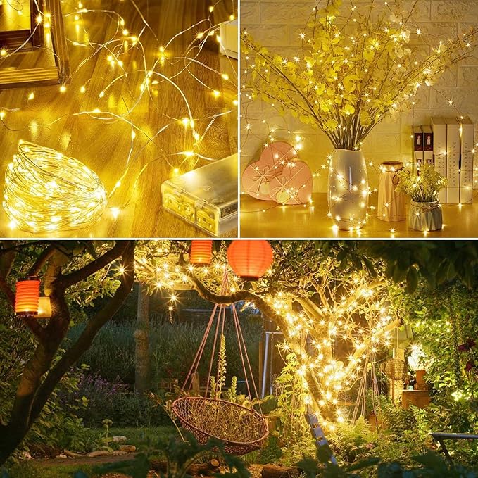 4 Pack Cuttable Fairy Lights Battery Operated, Waterproof 20FT 60LED Twinkle - Image 4