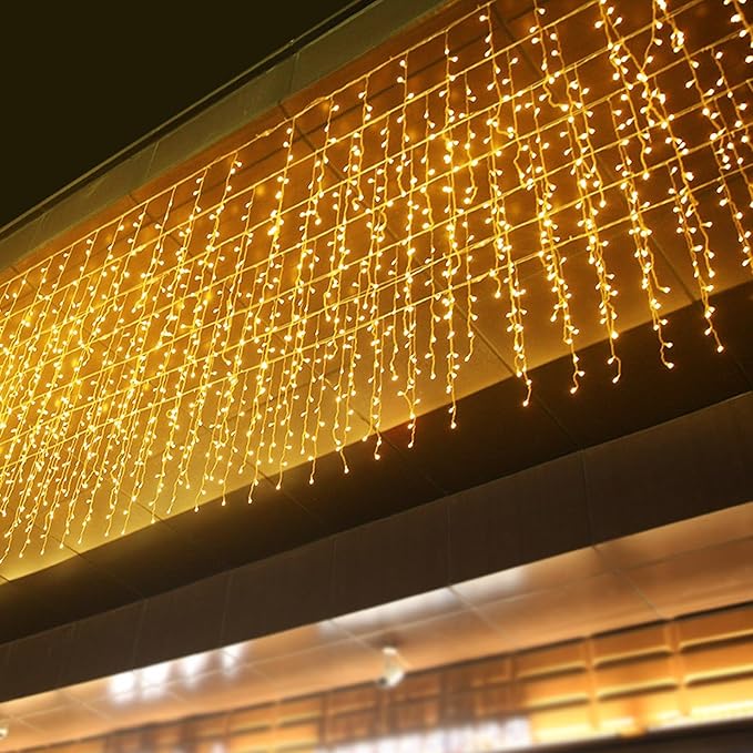 LED Icicle Christmas Lights, 16.4FT 112 LEDs Extendable Curtain 8 Modes Twinkle - Image 4