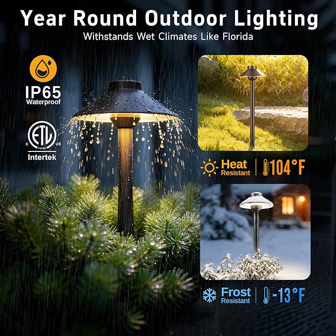 Gardenreet Outdoor Brass Pathway Lights - Image 4
