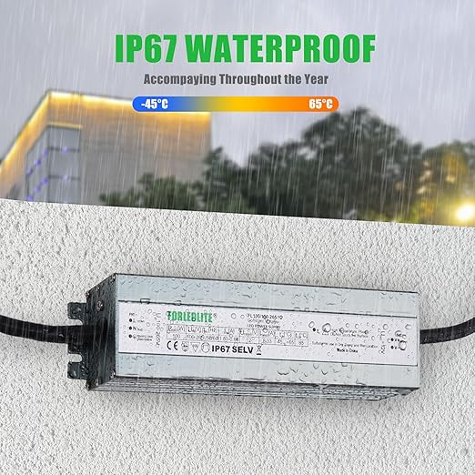 Wide Input 100~265V AC to DC 12V 100W Output IP67 Waterproof Constant Low - Image 2
