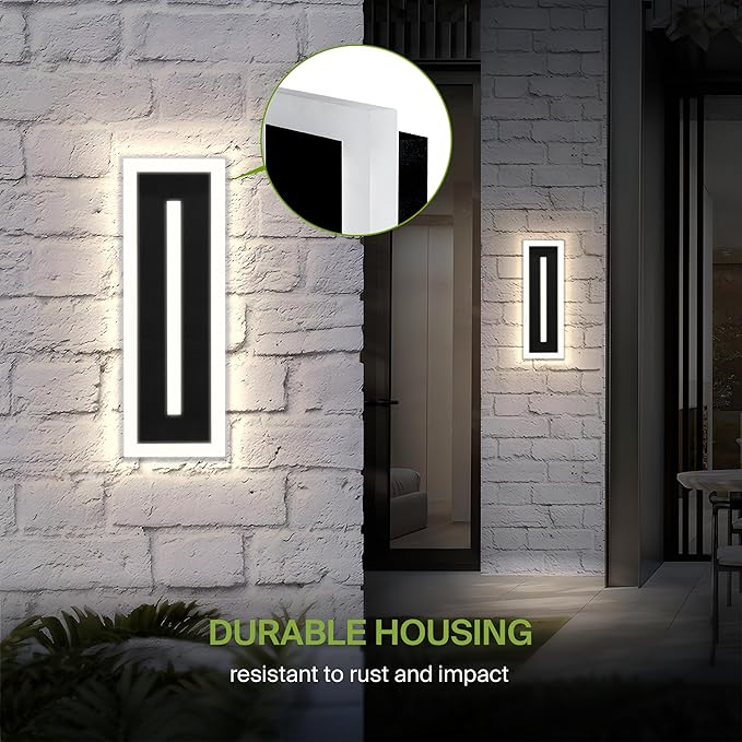 ASD LED 18" Long Wall Mount Light Fixture, Outdoor & Indoor Linear Sconce | 3CCT - Image 7