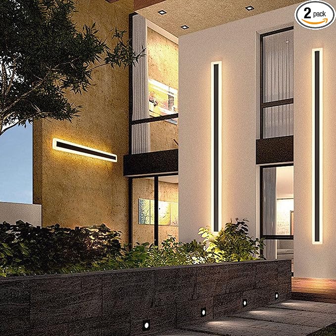 2Pack 23.6inch Long Outdoor Modern LED Wall Light, 18W Waterproof IP65 Warm by Lexier