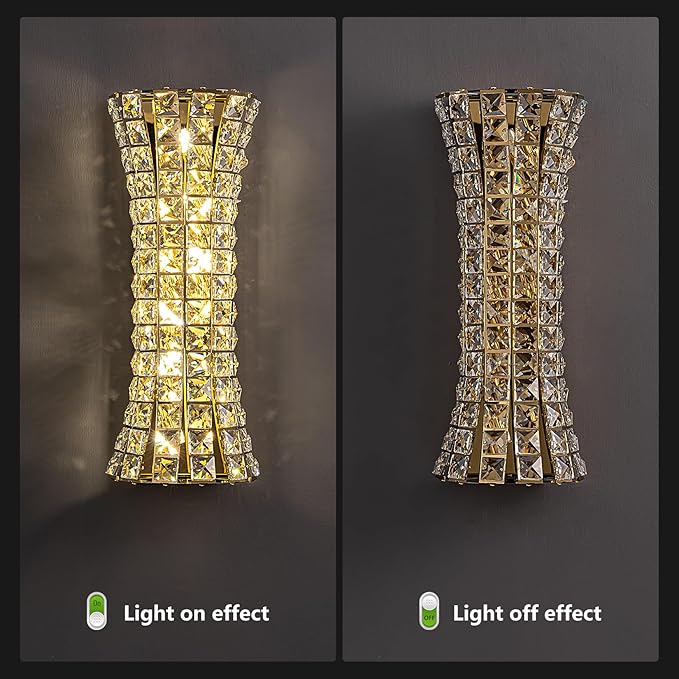 Crystal Wall Sconces, Modern Wall Light Fixtures, Luxury Indoor Gold Wall Lamp - Image 4