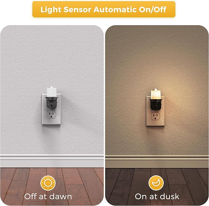 L LOHAS LED Candle Night Light, Dimmable Night Lights Plug into Wall, Dusk to - Image 2