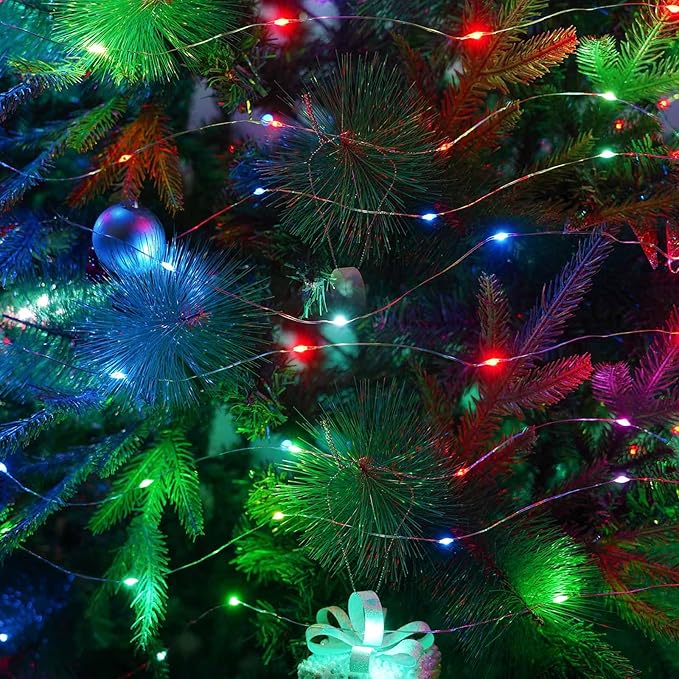 2 Pack Christmas Fairy Lights Battery Operated, 20FT 60LED RGB Color Changing - Image 8