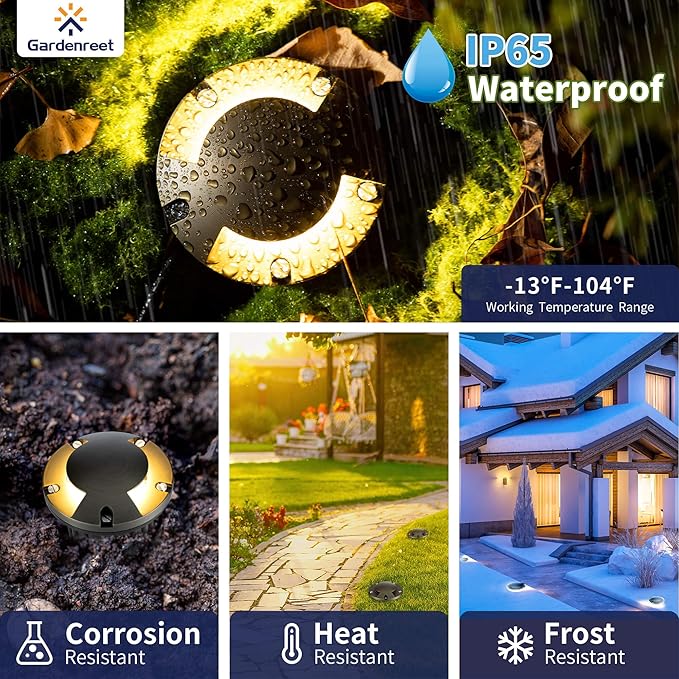 Gardenreet Solid Brass Well Light - 12V All Weather Low Voltage In-Ground LED - Image 4