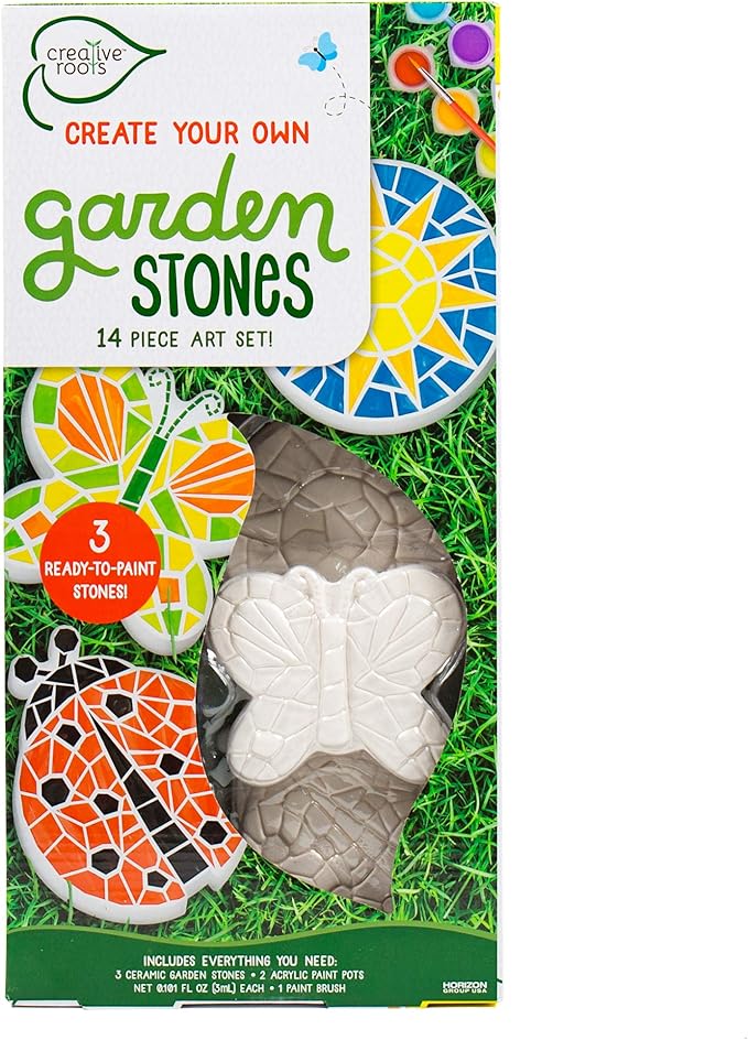 Creative Roots Paint Your Own Butterfly, Ladybug & Sun Stepping Stone by - Image 2
