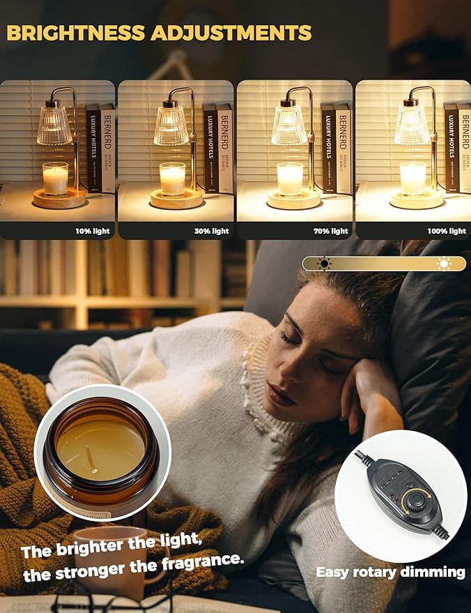 Candle Warmer Lamp with Timer Dimmable, Birthday Gifts - Image 3
