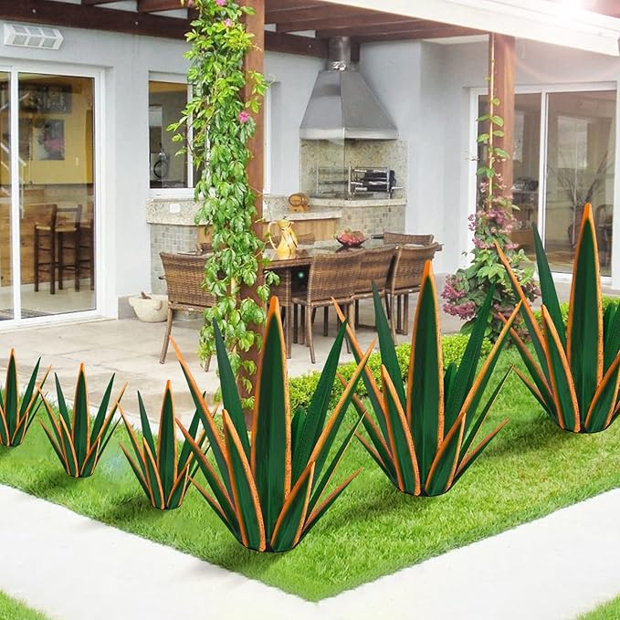 Large Tequila Rustic Sculpture, Rustic Metal Plants - Image 3