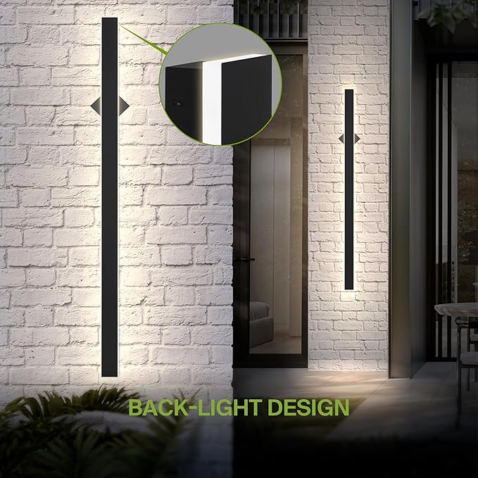ASD LED 72" Long Wall Mount Light Fixture, Outdoor & Indoor Linear Sconce | 3CCT - Image 7