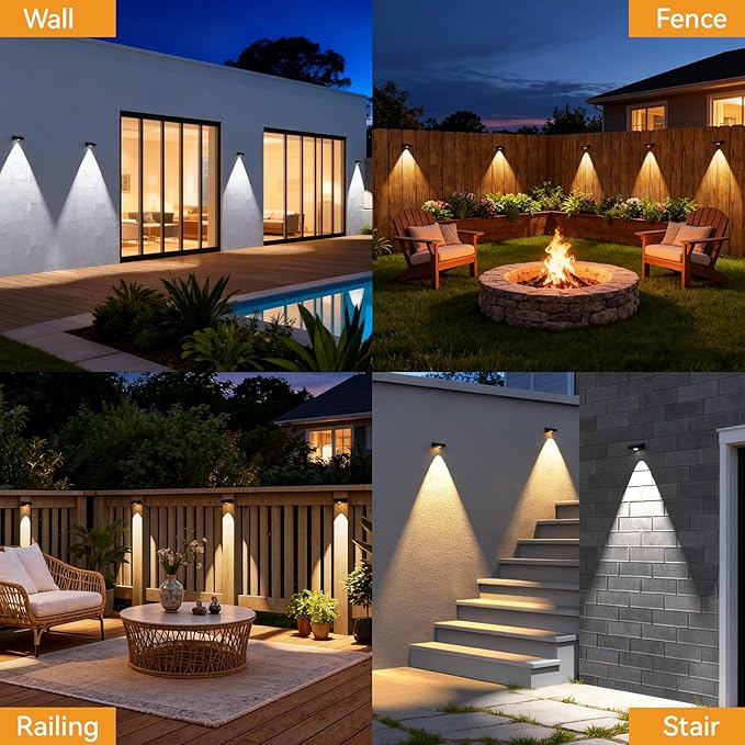 Solar Lights Outdoor, 3-Color Solar Fence Lights, Solar Lights Outdoor - Image 7