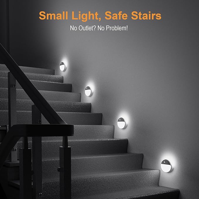 6 Pack Battery Night Light, Toilet Lights, 2.6" Small Motion Senor Light - Image 2
