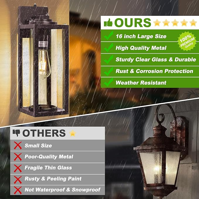 Oil Rubbed Bronze Dusk to Dawn Outdoor Wall Light Fixtures - Image 6