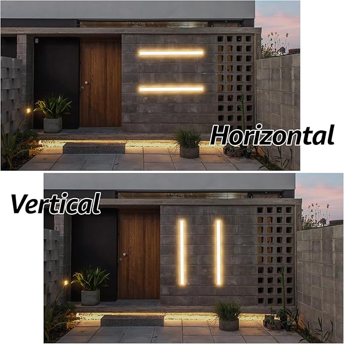 2 Pack 40inch Long Outdoor White Wall Lights 30W 3000K Modern Porch Lights - Image 6