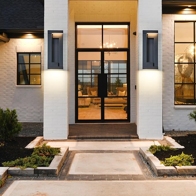 Modern Outdoor Art Wall Lights, IP65 & Anti-Rust, 2200 Lumens Triac Dimmable - Image 6