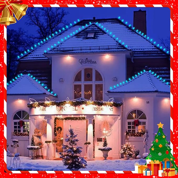 Christmas Replacement Light Bulbs, C7 Blue Ceramic Christmas Light - Image 4