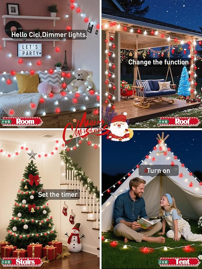 2025 New Connectable 43FT Smart Voice Controlled Christmas String Lights Indoor - Image 3