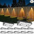 NIORSUN Solar Fence Lights, 12 Pack Deck Light, Led Lights Warm White Outdoor by NIORSUN