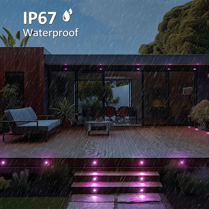INDARUN Outdoor Deck Lights Waterproof 20 pcs, 12V Low Voltage LED Recessed - Image 7