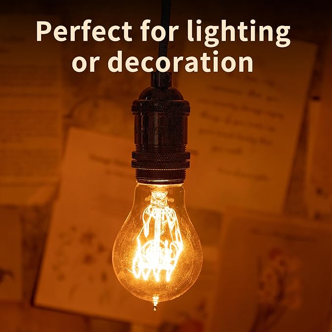 Warm Incandescent Light Bulbs 60 Watt, A19/A60 Vintage Style Edison Bulbs E26 - Image 6