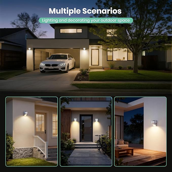Solar Wall Light Outdoor, 3000K 4000K Solar Motion Lights, 180° Adjustable Lamp - Image 9