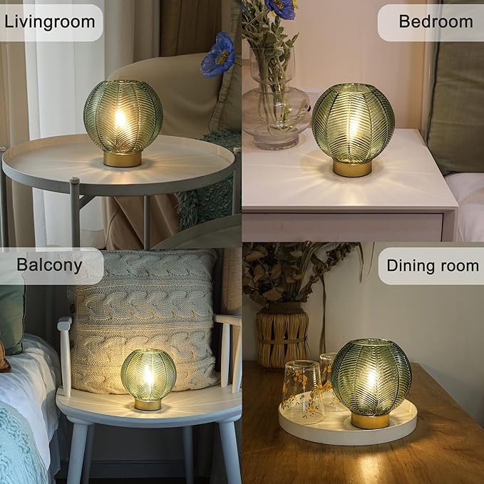 Battery Powered Lamp with Timer, Cordless Battery Operated Table Lamp with LED - Image 8