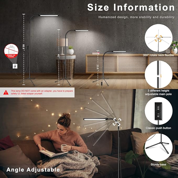 Led Floor Lamp for eyelash extensions Standing light Floor Lamps for Office - Image 2