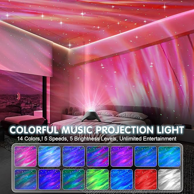 Galaxy Projector, Northern Galaxy Light Aurora Star Projector - Image 2