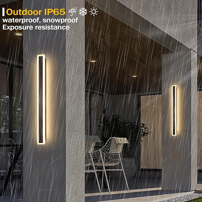 Porch Lights Outdoor, 31.5 inch Outdoor Sconces Wall Lighting 3000K LED Modern - Image 2