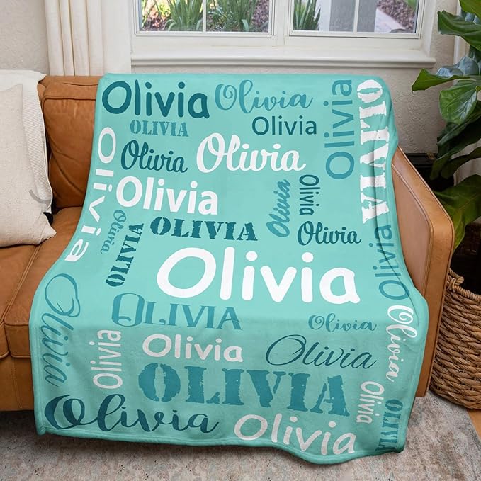 Gudina Personalized Name Blankets and Throws, Custom Blanket - Image 3