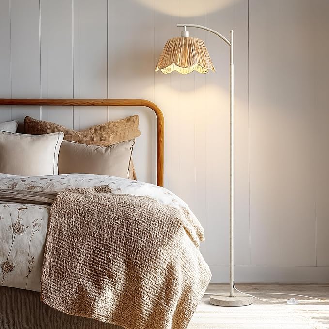 Oneach Farmhouse Floor Lamps for Living Room, Boho Floor Lamp for Bedroom - Image 2